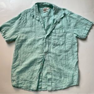 fabindia Men's Light Blue Linen Button Down Size 42 (L)